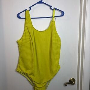 SHEIN Vibrant Yellow One-Piece Swimsuit